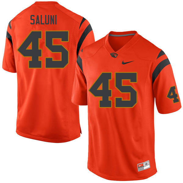 Men #45 Semisi Saluni Oregon State Beavers College Football Jerseys Sale-Orange